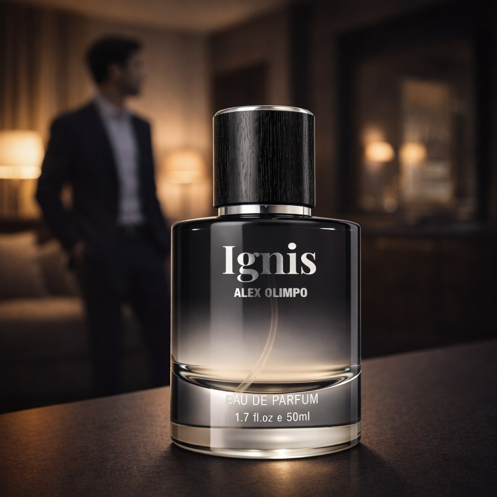 Ignis Eau de Parfum en interior cálido — escena de uso